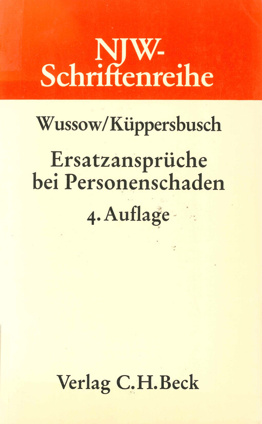 Ersatzansprüche bei Personenschaden