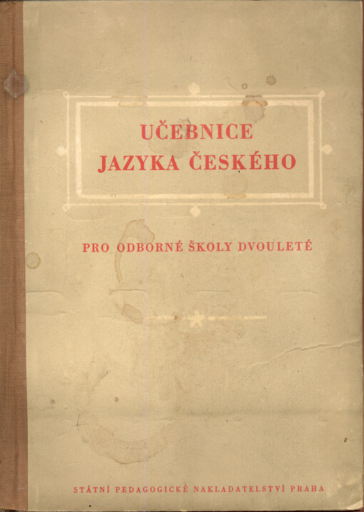 Učebnice jazyka českého pro odborné školy dvouleté