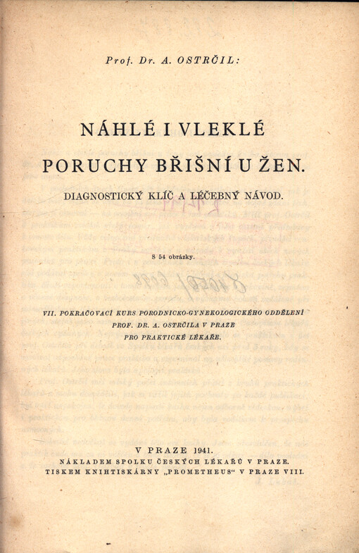 Náhlé i vleklé poruchy břišní u žen : diagnostický klíč a léčebný návod