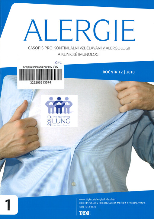 Alergie : časopis pro kontinuální vzdělávání v alergologii a klinické imunologii