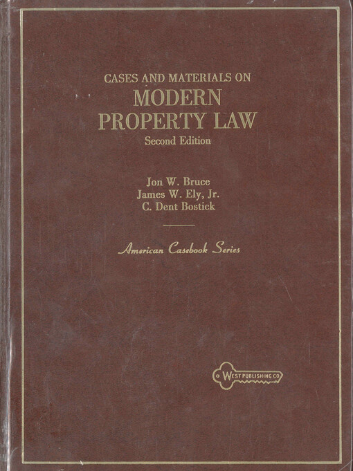 Cases and materials on modern property law