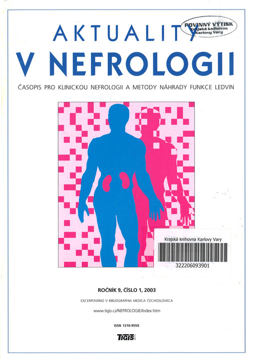 Aktuality v nefrologii : časopis pro klinickou nefrologii a metody náhrady funkce ledvin