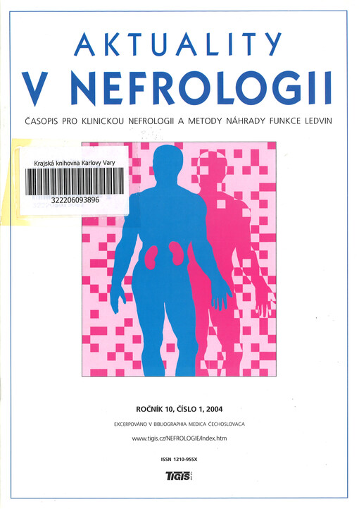 Aktuality v nefrologii : časopis pro klinickou nefrologii a metody náhrady funkce ledvin