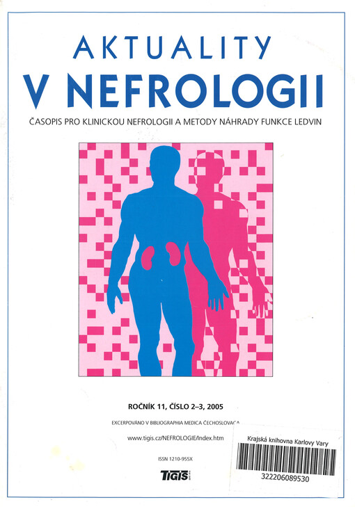 Aktuality v nefrologii : časopis pro klinickou nefrologii a metody náhrady funkce ledvin