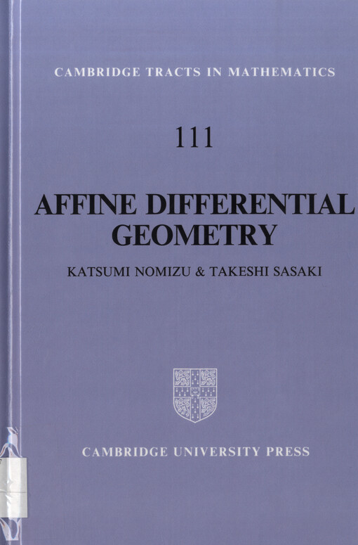 Affine differential geometry :geometry of affine immersions