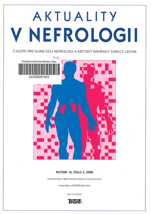 Aktuality v nefrologii : časopis pro klinickou nefrologii a metody náhrady funkce ledvin