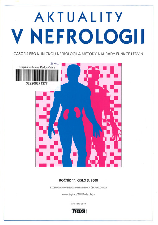 Aktuality v nefrologii : časopis pro klinickou nefrologii a metody náhrady funkce ledvin