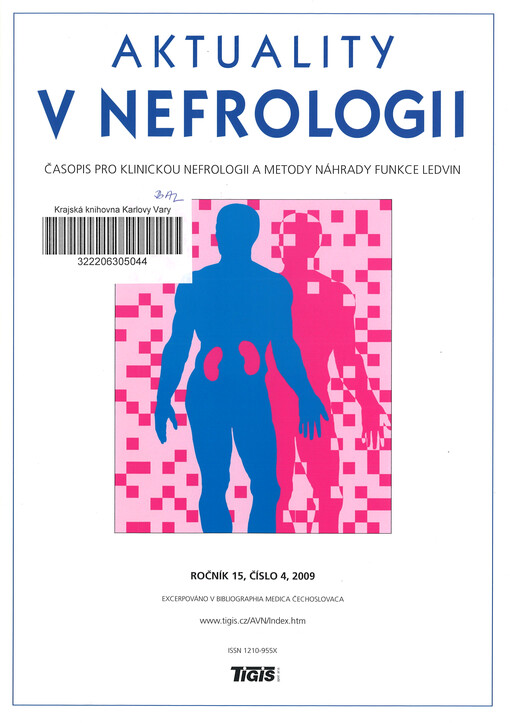 Aktuality v nefrologii : časopis pro klinickou nefrologii a metody náhrady funkce ledvin