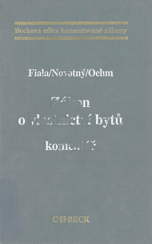 Zákon o vlastnictví bytů : komentář