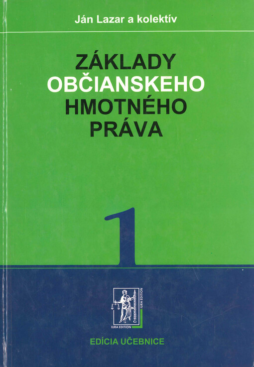Základy občianskeho hmotného práva. 1. zväzok