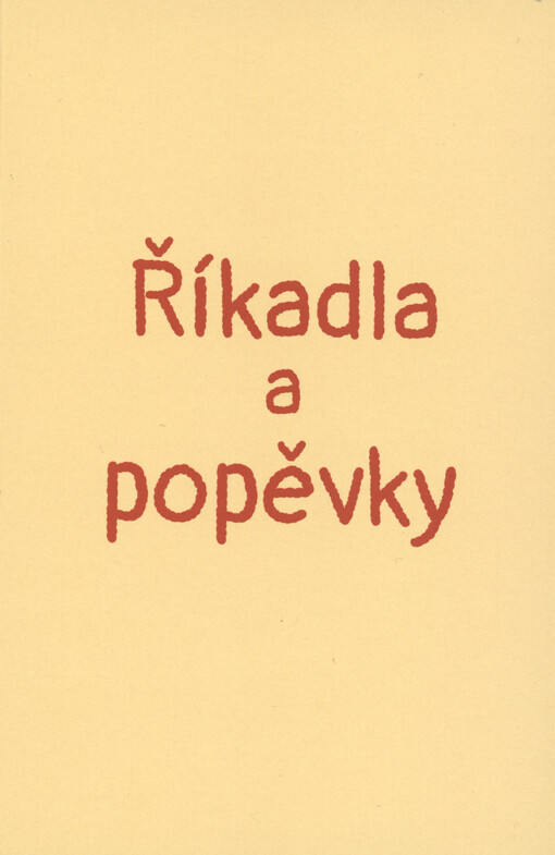 Říkadla a popěvky