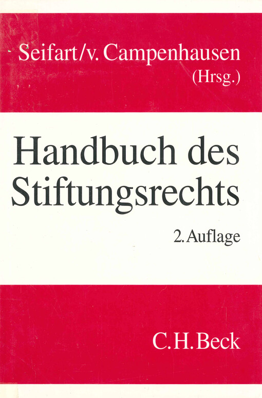 Handbuch des Stiftungsrechts