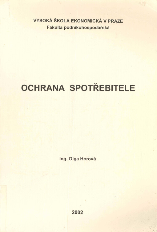 Ochrana spotřebitele
