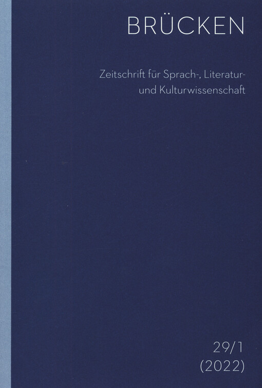 Brücken : Germanistisches Jahrbuch. Neue Folge