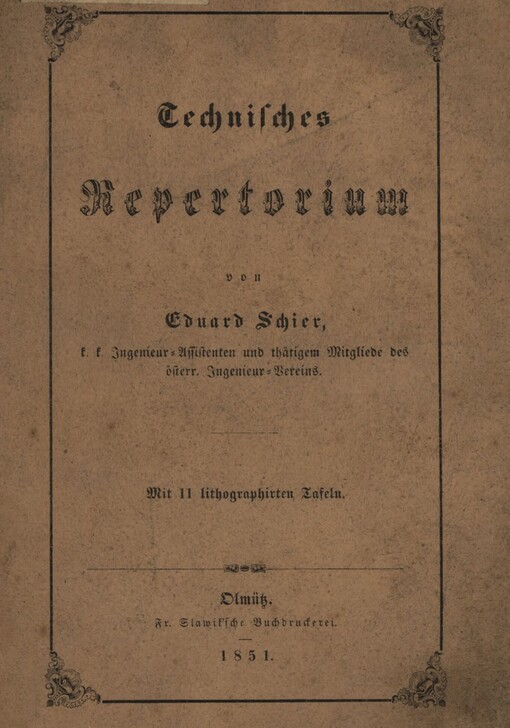 Technisches Repertorium von Eduard Schier