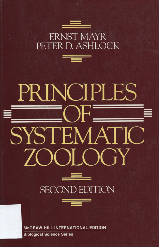 Principles of systematic zoology