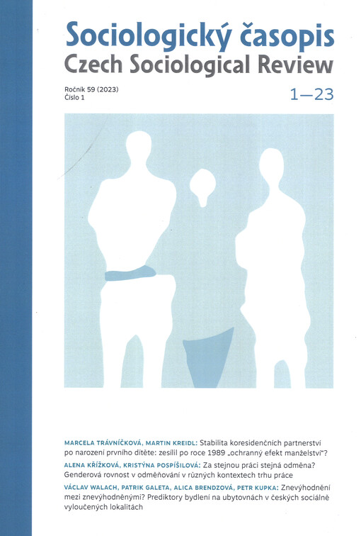 Sociologický časopis = Czech sociological review = Revue de sociologie = Sociological review = Sociologičeskij žurnal = Sociologische Zeitschrift