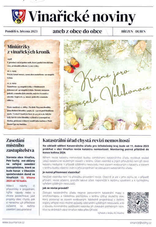 Vinařické noviny, aneb, Z obce do obce