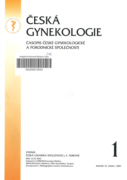 Česká gynekologie : časopis České gynekologické a porodnické společnosti