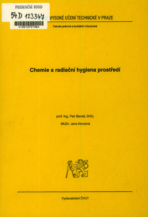 Chemie a radiační hygiena prostředí