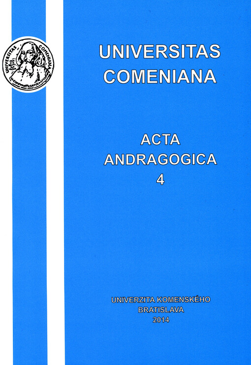 Acta andragogica : zborník katedry andragogiky Filozofickej fakulty Univerzity Komenského v Bratislave. 4