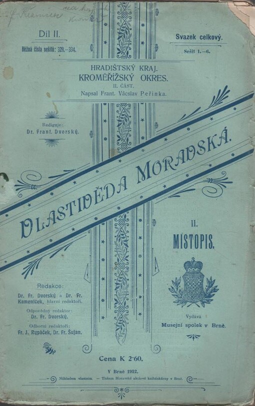 Vlastivěda moravská.II,Místopis Moravy.