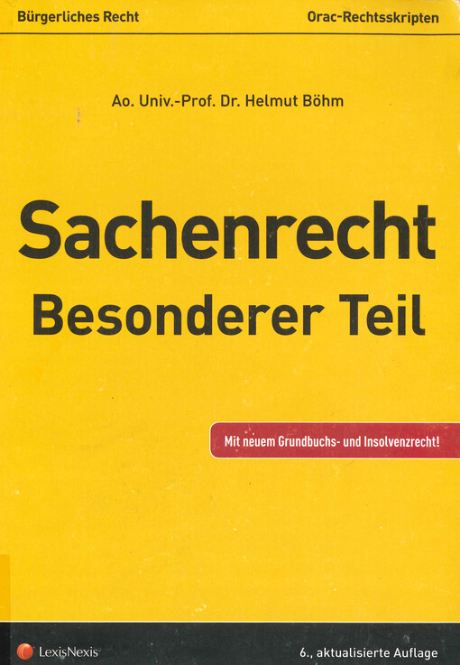 Sachenrecht : besonderer Teil