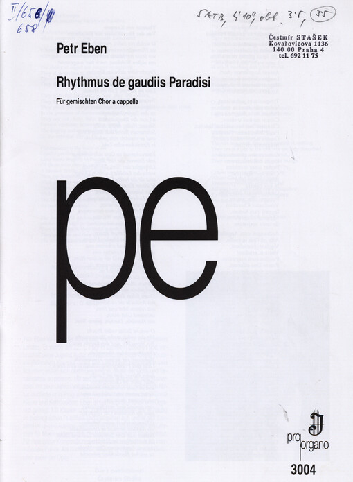 Rhythmus de gaudiis Paradisi : für gemischten Chor a cappella