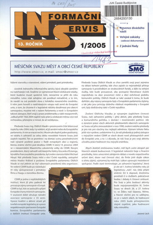 Informační servis : měsíčník Svazu měst a obcí České republiky