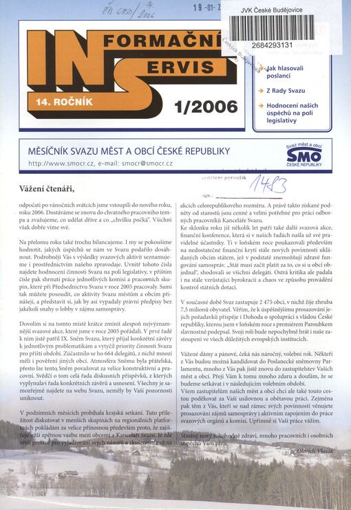 Informační servis : měsíčník Svazu měst a obcí České republiky