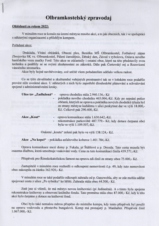 Olbramkostelský zpravodaj