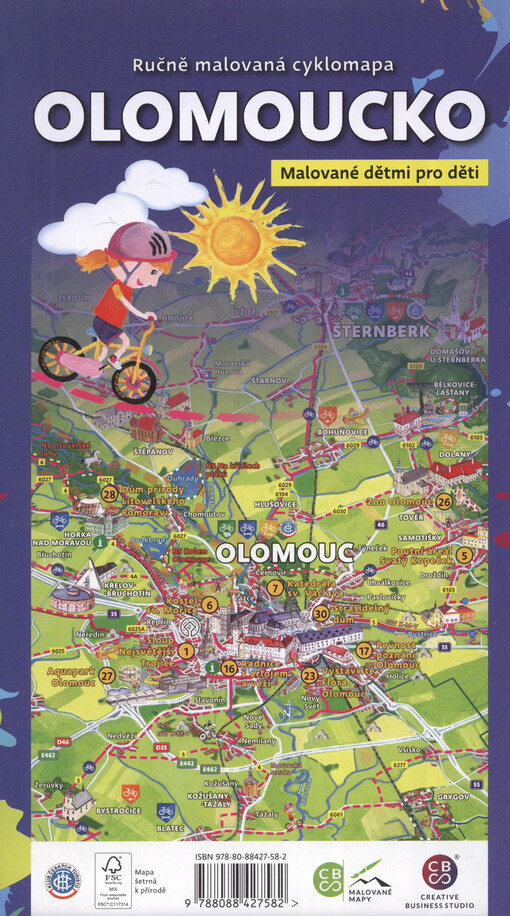 Ručně malovaná cyklomapa Olomoucko : malované dětmi pro děti