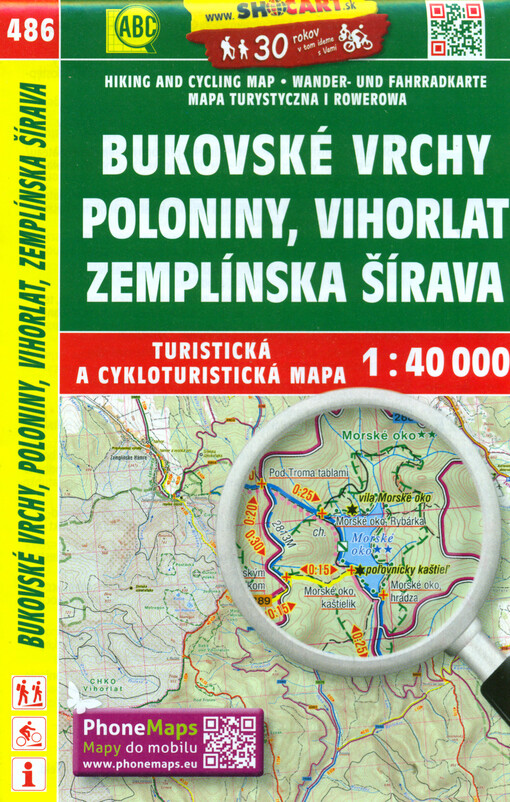 Bukovské vrchy, Poloniny, Vihorlat, Zemplínska Šírava : turistická a cykloturistická mapa 1:40 000