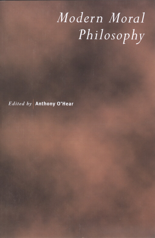 Modern moral philosophy