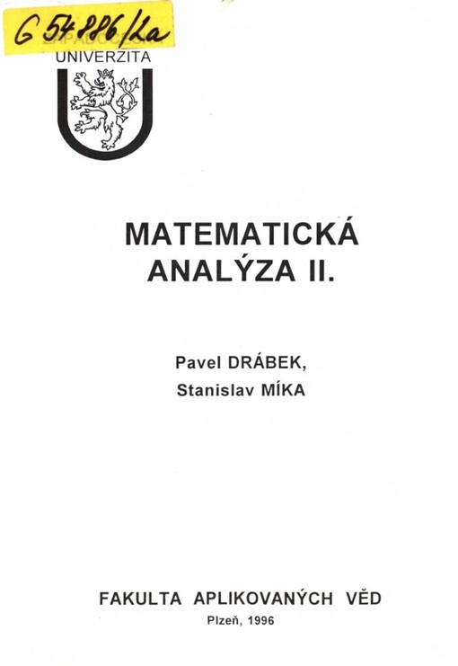 Matematická analýza II