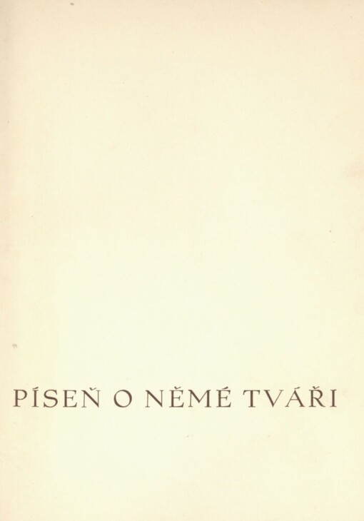 Píseň o němé tváři: [antologie básní o zvířatech] : (druhá řada antologie 