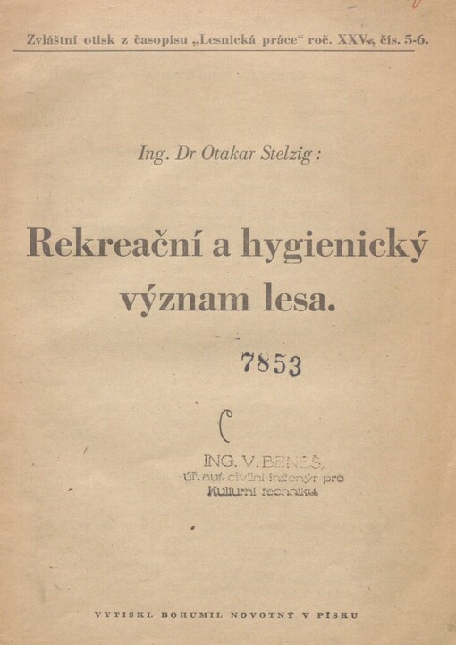 Rekreační a hygienický význam lesa