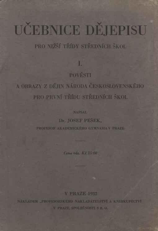 Učebnice dějepisu pro nižší třídy středních škol