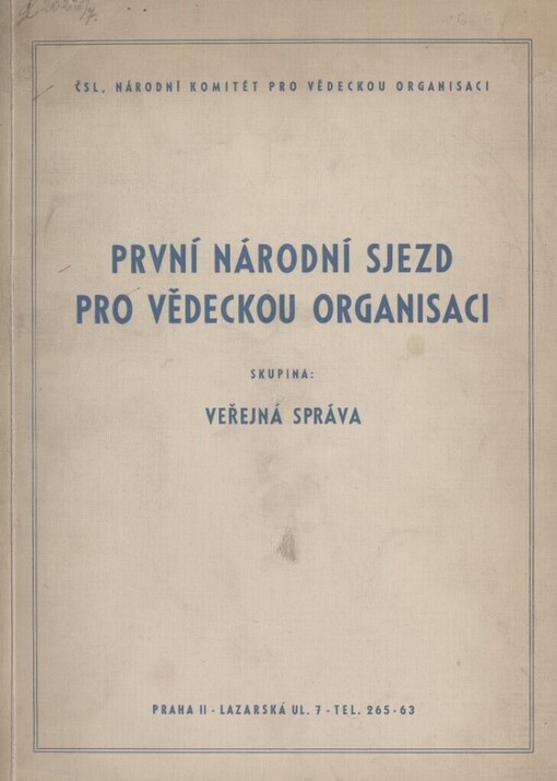 První národní sjezd pro vědeckou organisaci