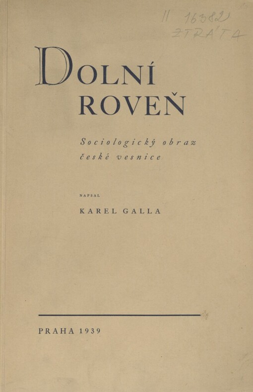 Dolní Roveň :sociologický obraz české vesnice