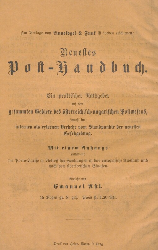 Neue Maß- u. Gewichts-Ordnung vom 23. Juli 1871: sammt der einschlägigen Verordnung des H.-M. vom 17. Februar 1872 ; dem Punzirungs-Gesetze vom 26. Mai 1866 und dem Finanzministerial-Erlaß wegen Vereinigung der Controlamtszeichen mit den Feingehaltspunzen vom 10. März 1872 : mit einem Anhange enthaltend Erläuterungen und praktische Beispiele zur Umrechnung der alten Maße und Gewichte in das metrische Maß und umgekehrt