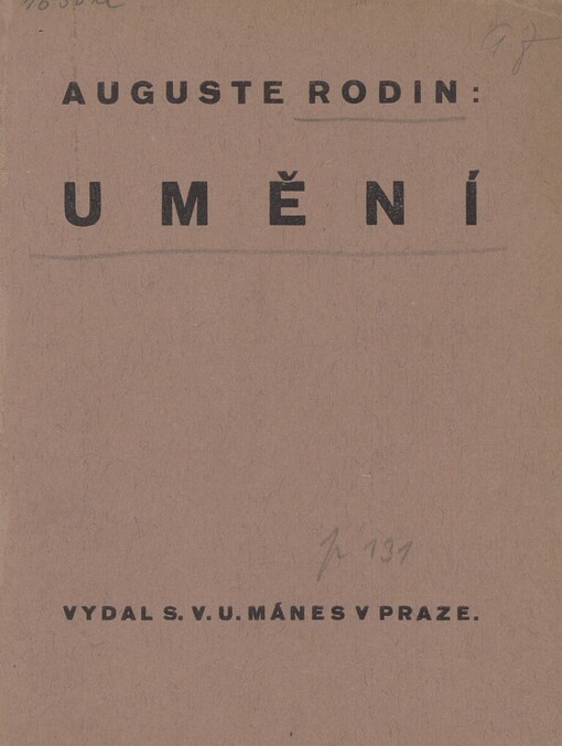 Umění: rozmluvy s Rodinem, sebrané Pavlem Gsellem