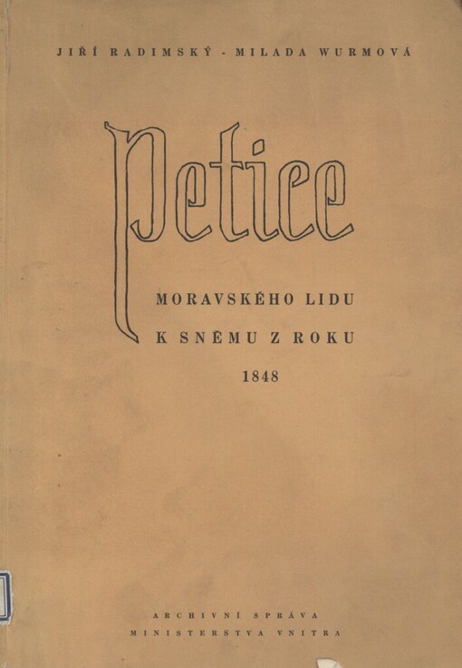 Petice moravského lidu k sněmu z roku 1848