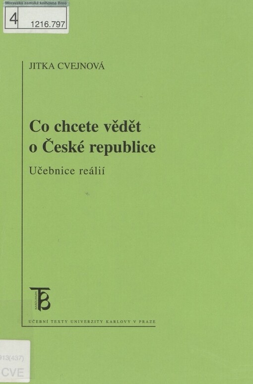 Co chcete vědět o České republice :učebnice reálií
