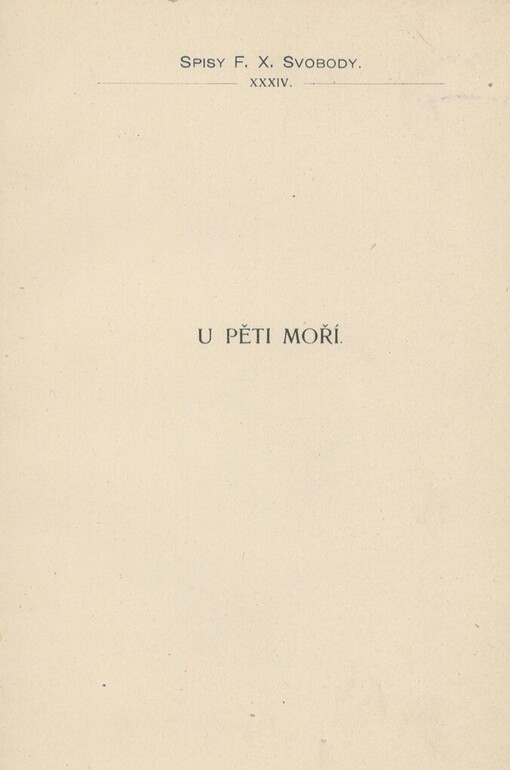 U pěti moří: básně : (1880-1900)