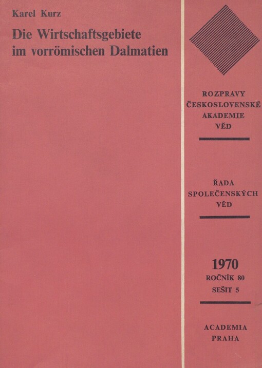 Wirtschaftsgebiete im vorrömischen Dalmatien