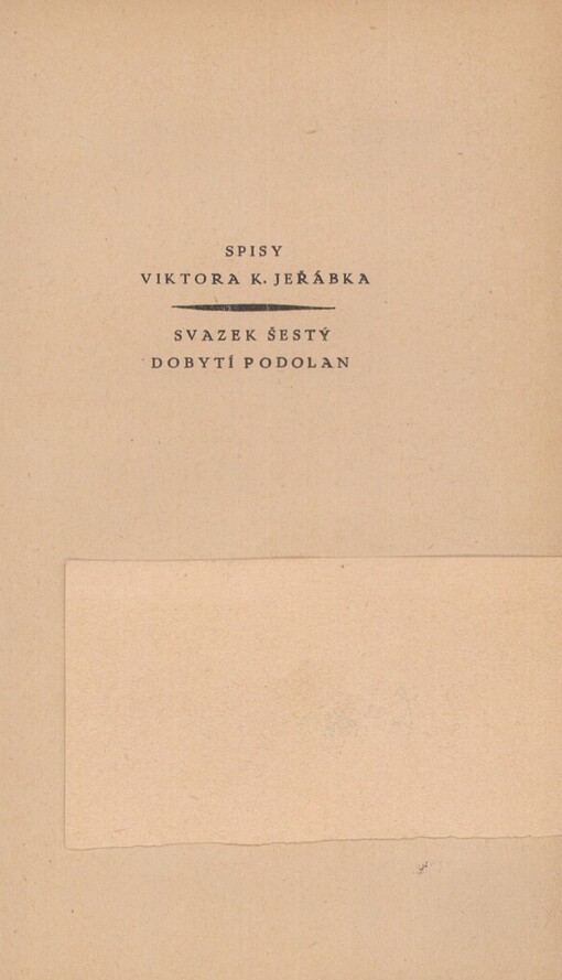 Dobytí Podolan: moravský román z let 1890-1900