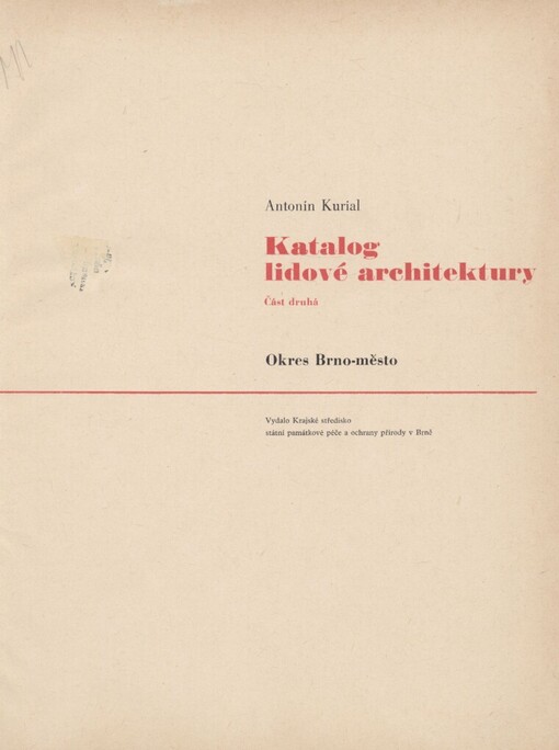 Katalog lidové architektury