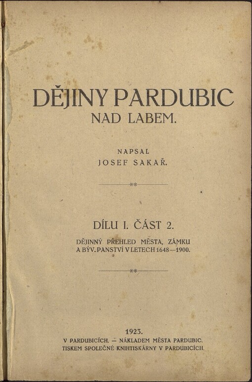 Dějiny Pardubic nad Labem