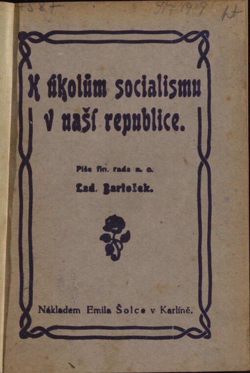 K úkolům socialismu v naší republice